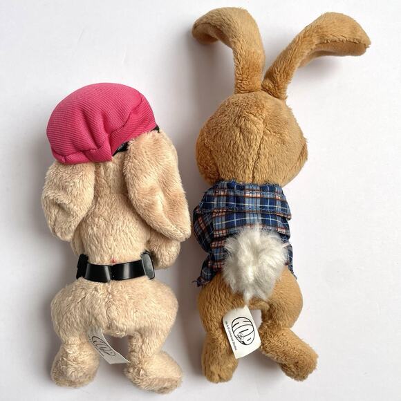 Hop The Movie Lot of 2 Mini Plush Bunny Rabbit 6" Boy Pink Beret Stuffed Animal - Picture 2 of 9